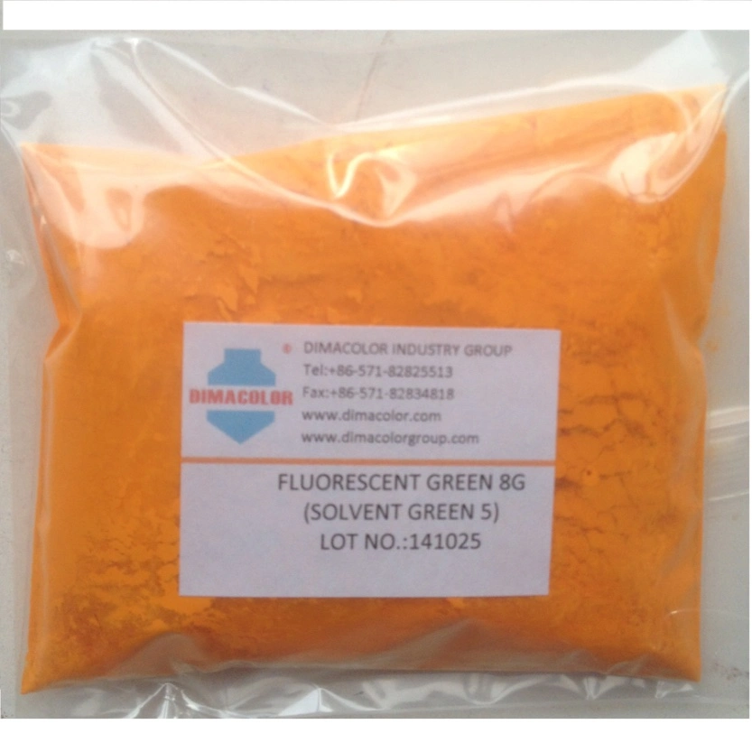 Fluorescent Yellow 8g Solvent Green 5 Solvent Oil Wax Plastic Dyes